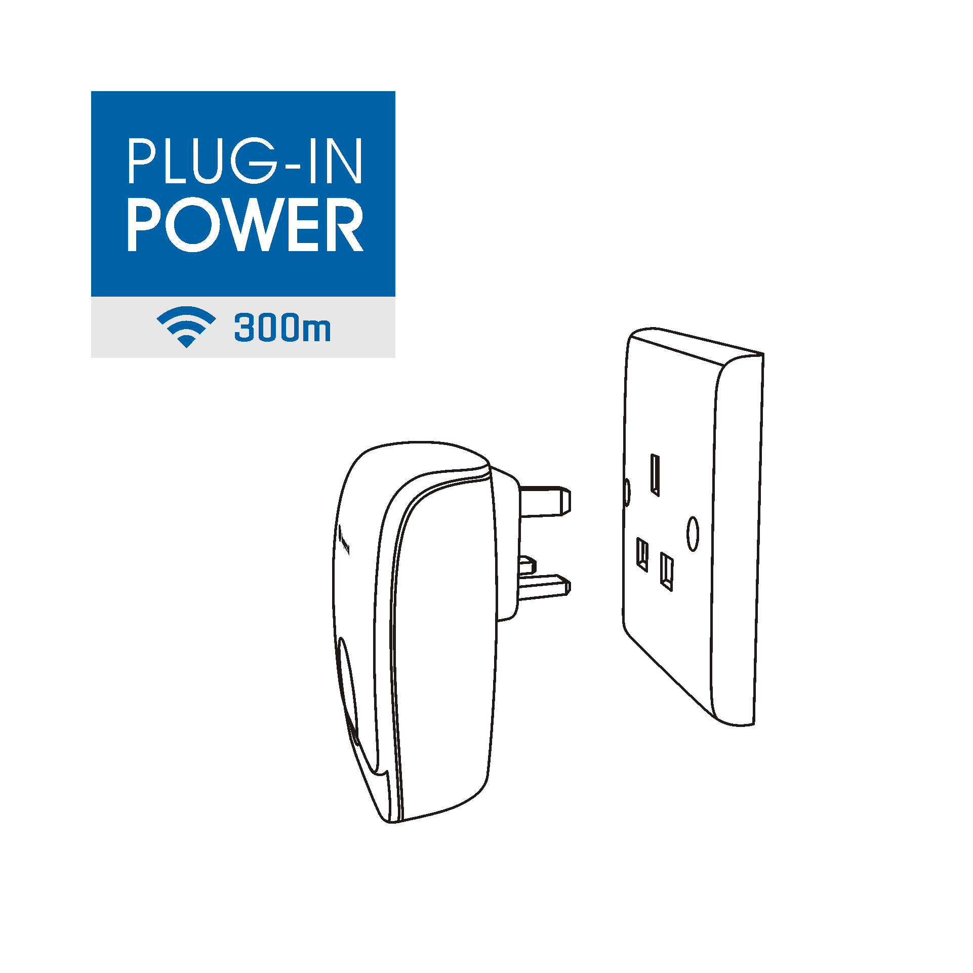 300m ULTRA Plug-In Wireless Doorbell &nbsp | &nbsp Twin Pack