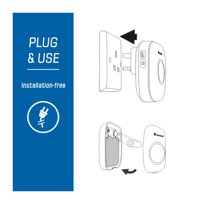 300m ULTRA Plug-In Wireless Doorbell &nbsp | &nbsp Twin Pack