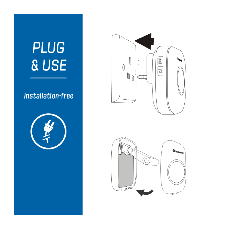 300m ULTRA Plug-In Wireless Doorbell &nbsp | &nbsp Triplet Pack