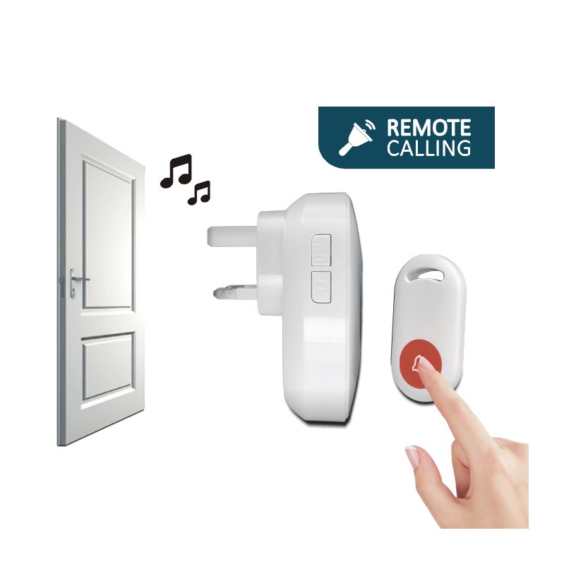 150m EXTRA Plug-In Wireless Call Bell + Doorbell
