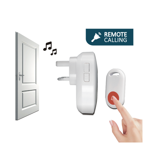 150m EXTRA Plug-In Wireless Call Bell + Doorbell