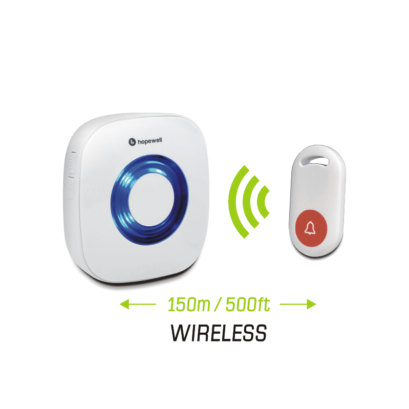 150m EXTRA Plug-In Wireless Call Bell + Doorbell