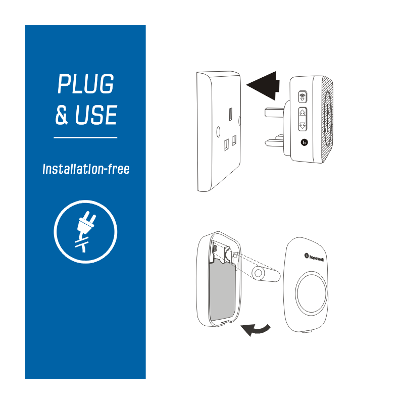 300m ULTRA Mini Plug-In Wireless Doorbell