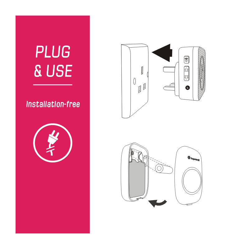 260m ULTRA Mini Plug-In Wireless Doorbell