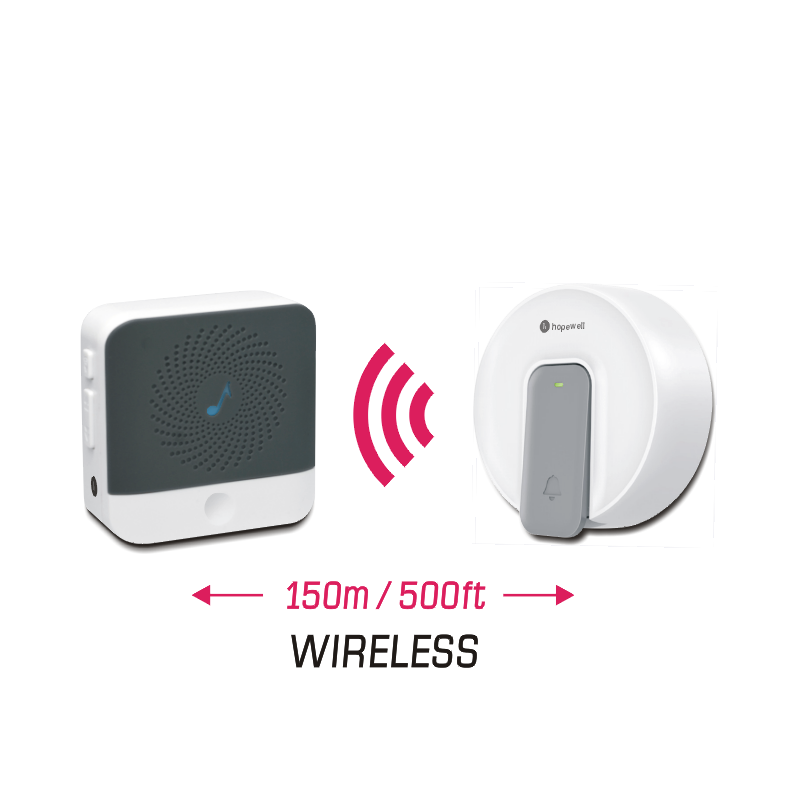 150m EXTRA Mini Battery-Free Plug-In Wireless Doorbell
