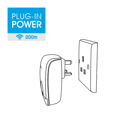 200m EXTRA Plug-In Battery-Free Wireless Doorbell &nbsp | &nbsp Twin Pack