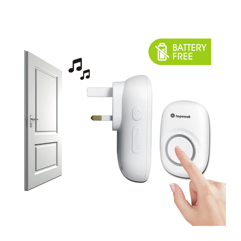200m EXTRA Plug-In Battery-Free Wireless Doorbell