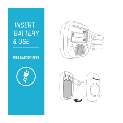 200m EXTRA Battery Operated Wireless Doorbell &nbsp | &nbsp Twin Pack