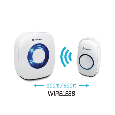 200m EXTRA Battery Operated Wireless Doorbell &nbsp | &nbsp Twin Pack