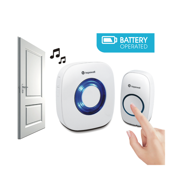 200m EXTRA Battery Operated Wireless Doorbell