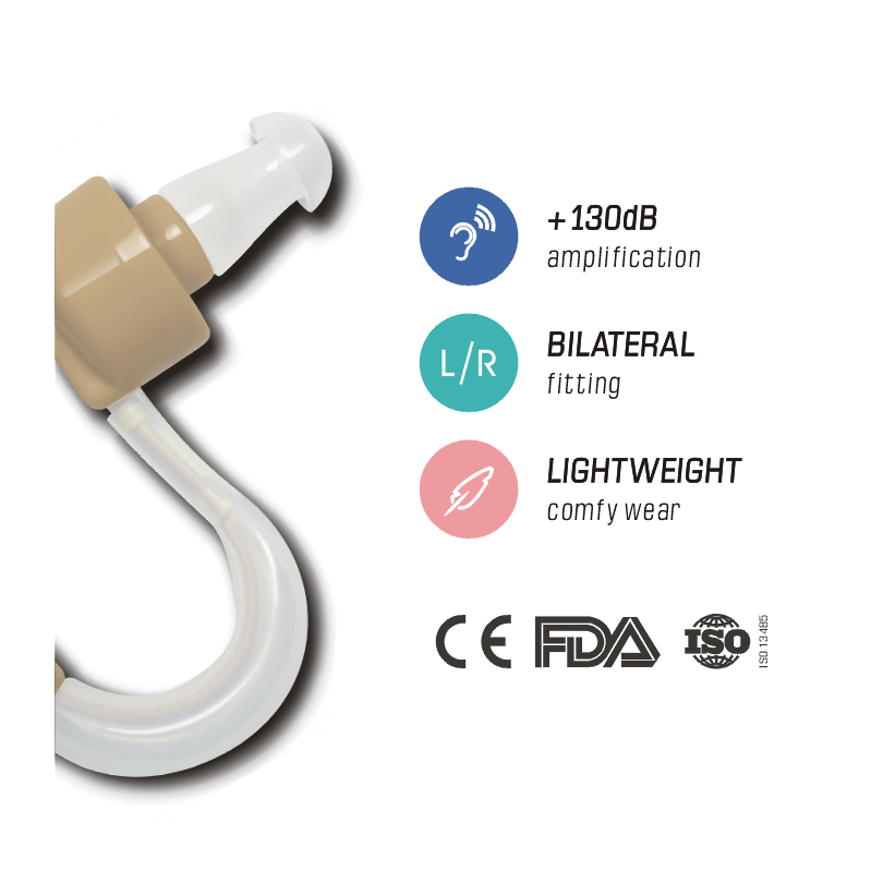 +130dB Behind-The-Ear Hearing Aid