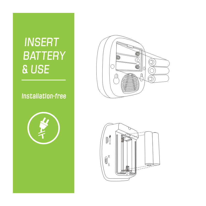 Battery Operated Wireless Motion Sensor Alarm